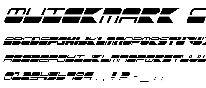 Quickmark Condensed Italic font